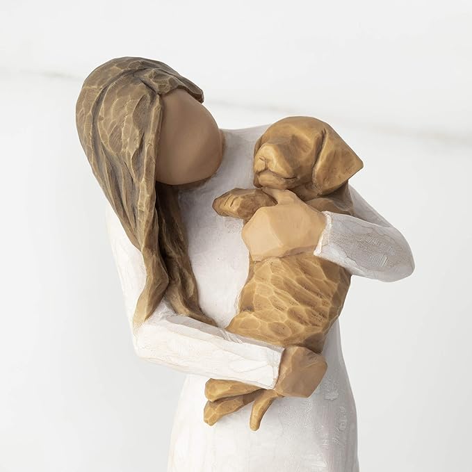 Willow Tree Adorable You (Golden Dog), A Joyful Friendship, Expresses Relationship with a Much-Loved Pet Dog, Sculpted Hand-Painted Figure