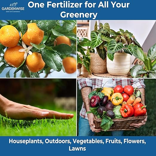 20-20-20 Water-Soluble Fertilizer – Powder for Liquid Plant Food for Indoor & Outdoor Plants, Orchids, Vegetables, Lawns, Flowers – 20 20 20 Fertilizer 5 Quarts (10 lbs)