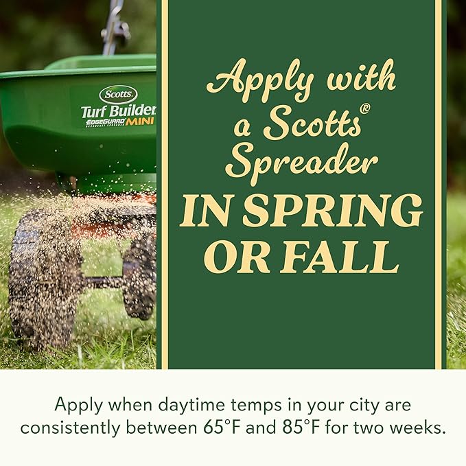 O.M. Scott and Sons Tall Fescue Blend Grass Seed, Fertilizer and Soil Improver, Naturally Crowds Out Weeds, Covers Up to 2,000 sq. ft., 8 lbs.