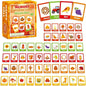 gisgfim 50 Pairs Fall Memory Matching Game Thanksgiving Happy Fall Concentration Memory Games for Kids Educational Ages 3-8 A Fun & Fast Autumn Theme Memory Matching Games