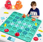 STEM Logic Road Builder Toys: Board Games Toys for 5 Year Old Kids Montessori Brain Teaser Puzzles Educational Learning Activities Toy for Kid Ages 3 4 6-8 12 Boys Girls Gifts (Blue, 50PCS)