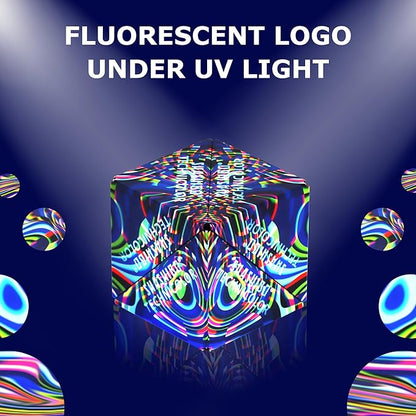 SHASHIBO Shape Shifting Box - Award-Winning Fidget Toy w/ 36 Rare Earth Magnets - Fidget Cube Transforms Into Over 70 Shapes, Sensory Toy Gift for Kids, Teens, and Adults (Technicolor)