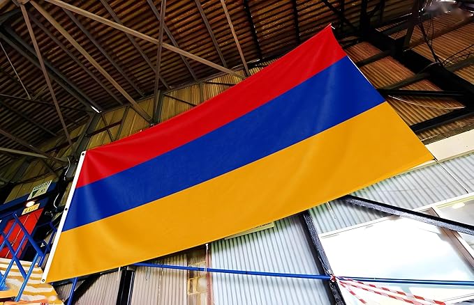 Armenia Extra Large Flag 10x15FT Giant Armenian National Polyester Flag With 5 Grommets For Patriotic Armenian Themed Festival Events Party Decoration (Armenia, 10x15FT)