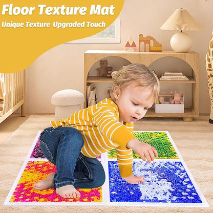 Liquid Lava Tiles for Kids： 11.8x11.8 in Educational Play Mat with Non-Slip Base Develop Motor Skills & Creativity for Children 3-12 Years (4 Pack D)
