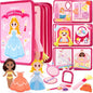 hahaland Toys Ages 3-5 Girls - Busy Board Princess Toy 3 Year Old Girls - Toddlers Quiet Busy Book for Toddlers 3-5 Pretend Play - Montessori Toys 3-4 Year Old Girl Birthday Gifts