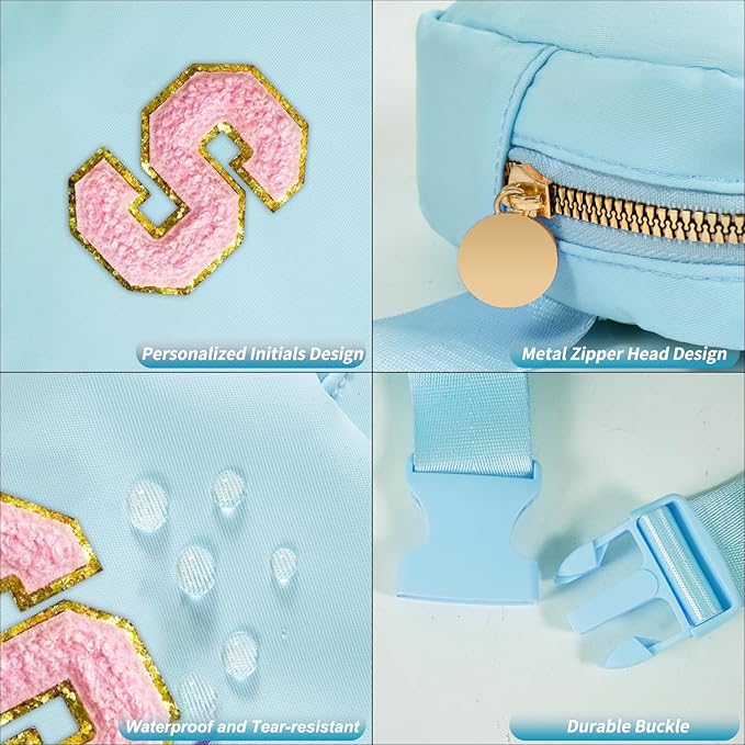 Gifts for Girls Teens Kids - Mini Belt Bag Crossbody Bag - Birthday Gifts for Daughter Sister Her,Teen Girl Essentials,Travel Essentials,Cute Teen Trendy Stuff - Blue,S