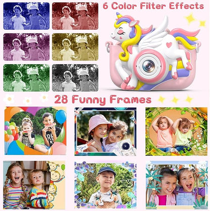 Kids Camera Toys for Girls Boys 3-12 | Toddler Camera Ideal Kids Digital Selfie Video Camera | Birthday Easter Gift for 4 5 6 7 8 9 Year Old Girls Boys | Fun Toy for Ages 3-8