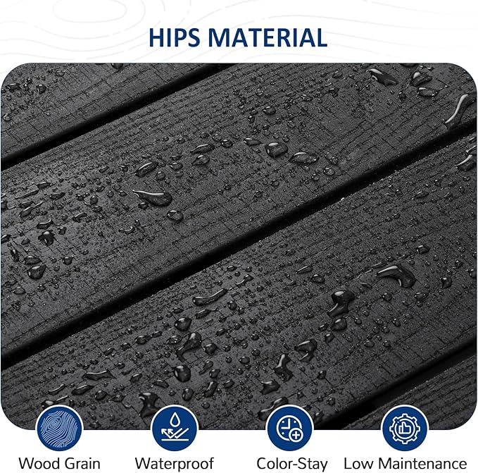 Outdoor Console Table, 48" Weather Resistant HIPS Patio Side Table, 440LBS Weight Capacity, 2-Tier Multifunctional Buffet Bar Storage Organizer for Garden Deck, Black