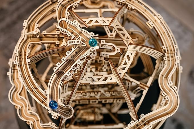 Wood Trick Wooden Marble Run Electric Motorized - 3D Wooden Puzzles for Adults to Build - 17x16 - Marble Maze Wooden Model Kits for Adults to Build