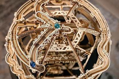 Wood Trick Wooden Marble Run Electric Motorized - 3D Wooden Puzzles for Adults to Build - 17x16 - Marble Maze Wooden Model Kits for Adults to Build