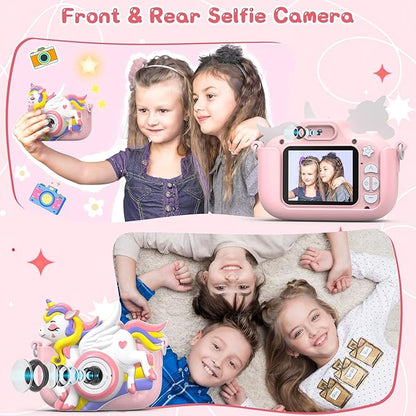 Kids Camera Toys for Girls Boys 3-12 | Toddler Camera Ideal Kids Digital Selfie Video Camera | Birthday Easter Gift for 4 5 6 7 8 9 Year Old Girls Boys | Fun Toy for Ages 3-8