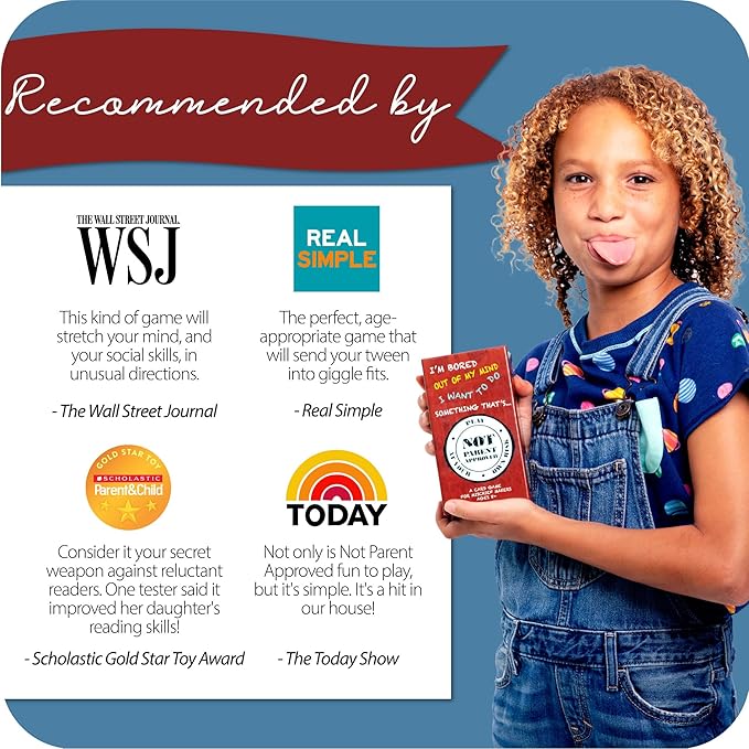 Not Parent Approved - The Hilarious Family Game Night Card Game for Kids, Teens & Tweens, The Perfect Funny Christmas & Birthday Gift for Boys & Girls