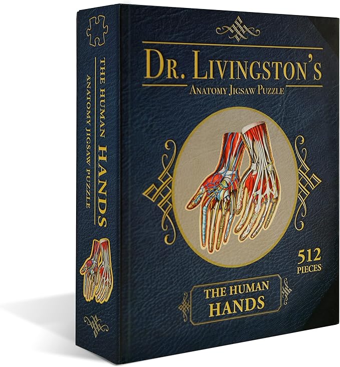 Dr. Livingston's Human Hands Anatomy Puzzle - A Medically Accurate Jigsaw Puzzle of the Hands - Educational and Engaging Toy about the Human Body - Unique Science Gift for Doctors, Nurses and Teachers