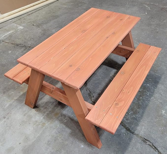 "Generic" Kids Picnic Table Made from Cedar Lumber (Redwood)