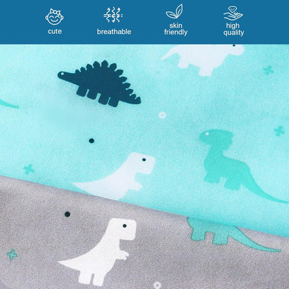 Mini Crib Sheets Set, 4 Pack - Portable Sheets (38" X 24") | Multiuse for Pack n Play, Playard, Playpen, Crib - Dinosaurs