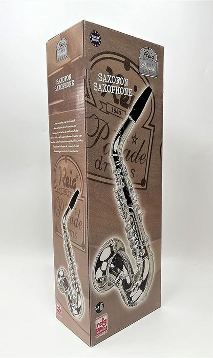 My First Toy Saxafone for Kids in Silver Finish with Standard Keys is a Great Learning Kid Toy Instrument and Teaching Tool for Children Ages 3+ BPA Free.