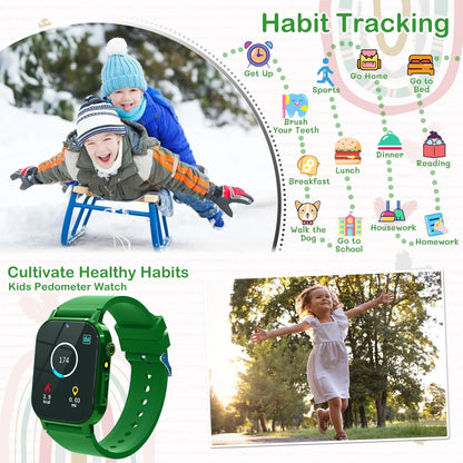 Kids Smart Watch with 32 Games Toys for Ages 5-12 Watch for Kids with HD Touch Screen Video Camera Music Player Pedometer Learn Cards Audiobook, 10 9 8 7 6 5 Year Old Girls Boys Birthday Gifts
