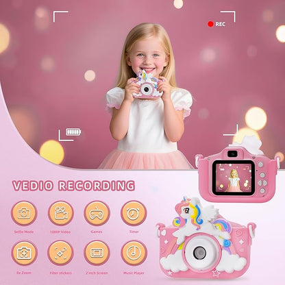Kids Camera Toys Toddler Camera: GOMENL Kids Camera for 3 4 5 6 7 8 Year Old Girls Boys, 1080P Kids Digital Video Camera Birthday for Girls Age 3-8 Outdoor Travel Party