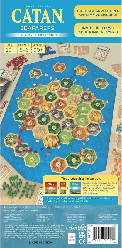CATAN Seafarers 5-6 Player Board Game Expansion (6th Edition) Add More Players to Your Adventure, Strategy Game for Kids & Adults, Ages 12+, 3-6 Players, 60-90 Minute Playtime