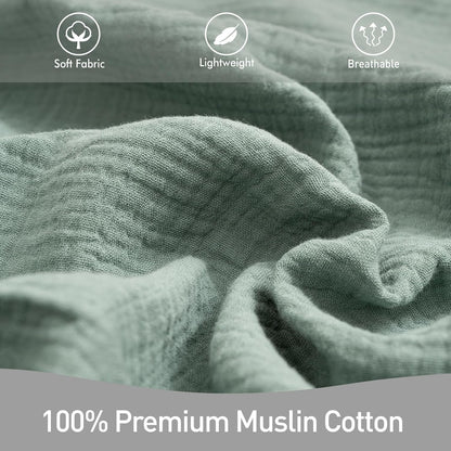 GLLQUEN BABY 2-Pack Muslin Swaddle Blankets for Unisex, Baby Swaddle Blanket for Boys and Girls, Soft Breathable Receiving Blankets Neutral, Newborn Essentials, Registry & Gift, 40 x 38 inches