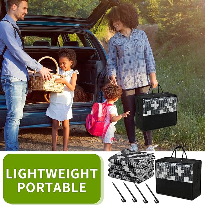 Outdoor Rug 5x8 ft Waterproof, Reversible Outdoor Plastic Straw Rug for Patios Clearance, Outdoor Area Rug Carpet RV Mat for Camping Backyard Deck Porch