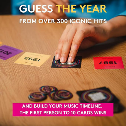 Jumbo Hitster - The Music Party Board Game, Card Game, Fun Music Quiz Game, 2-10 Players - 300 Plus Iconic Music Hits - Great for Adult and Family Game Nights (US Edition)
