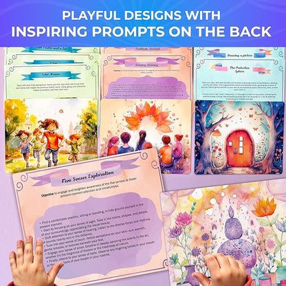 QUOKKA 65 Positive Affirmations Cards for Kids | Mindfulness for Kids with Mindful Practice, Visualization, and Icebreakers | Empower Emotional Well-Being with Meditation & Daily Affirmations XL Cards