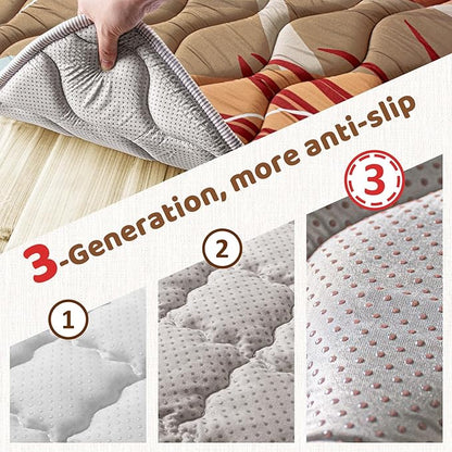 Baby Play Mat, 50x50 Playpen Mat, Thick Soft Foam Playmats for Baby, Foldable and Washable Baby Crawling Mat for Floor(Desert)