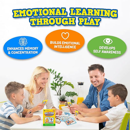 ThinkPsych Go Fish – Faces & Feelings Card Game Social Emotional Learning Game for Kids Ages 6+ | Teaches Emotions Through Play | 2-6 Players | Home, Therapy & Classroom Use