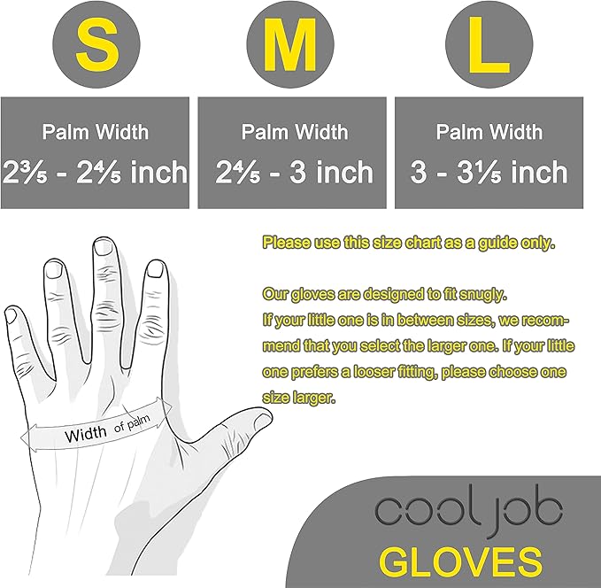 COOLJOB Medium Toddler Gardening Gloves for Little Boys Girls Ages 4-6, Breathable Kids Work Gloves with Grippy Animal Paw Dots for Children Yard Landscape, Orange Dog, 1 Pair