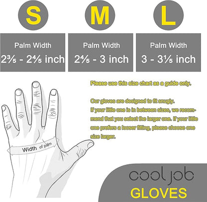 COOLJOB Medium Toddler Gardening Gloves for Little Boys Girls Ages 4-6, Breathable Kids Work Gloves with Grippy Animal Paw Dots for Children Yard Landscape, Orange Dog, 1 Pair