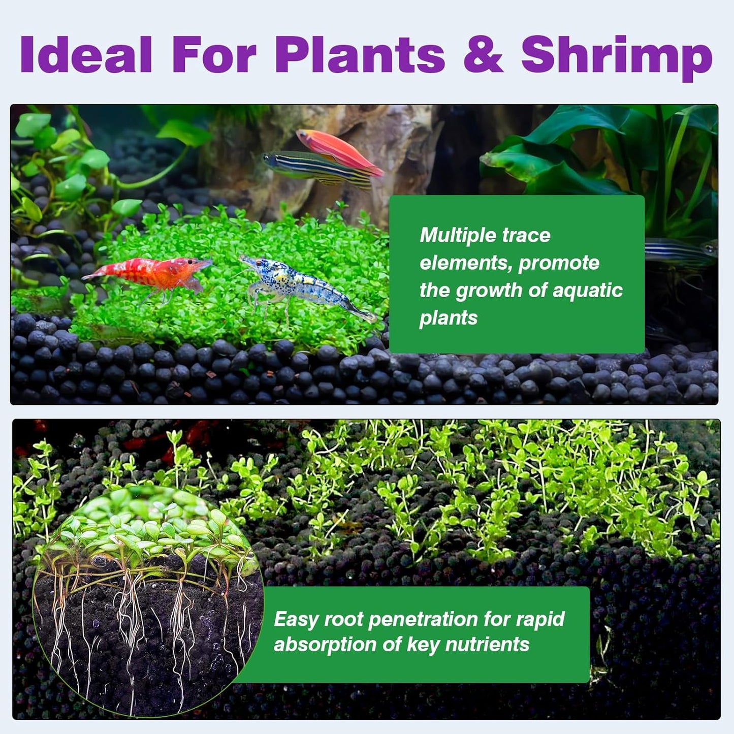 Upgraded Aquarium Soil Water Grass Mud, Ideal for Fish Tank Aquascaping Aquarium Substrate Soil for Plants and Shrimps, No Need to Wash (8.8 Pounds)