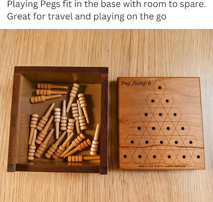 Peg Jump Triangle 6 – More Complex Version of The Familiar 5 Row Jump Puzzle