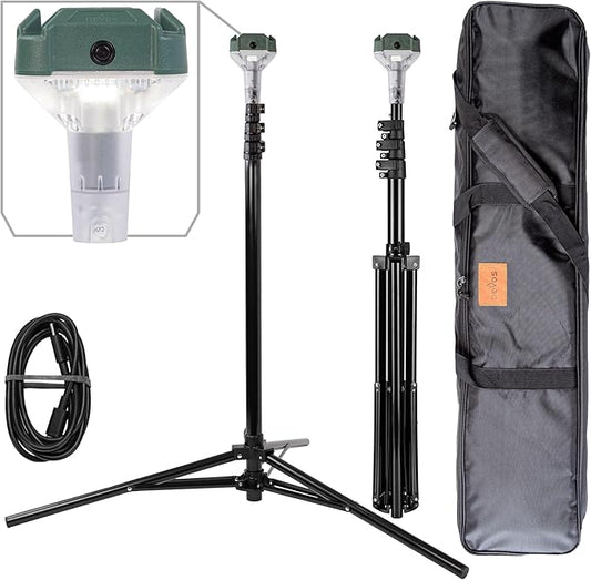 Devos Outdoor | LightRanger 800 Lumen Rechargeable Telescoping LED Lantern | 30 Hour Run Time | Illuminates a 40 Foot Diameter Area | 2 Pack with Padded Case