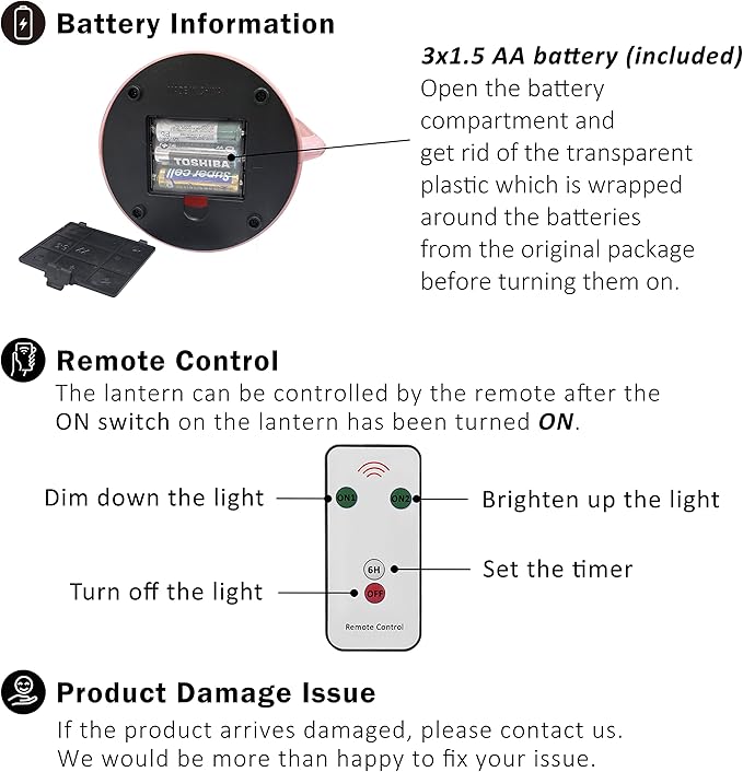 Furora LIGHTING Pink LED Lantern Pack of 2 with 6/18 Timer, 9.5" Inch Flameless Flickering Lantern Candle, Indoor Vintage and Outdoor Patio Hanging Tabletop, Battery Included