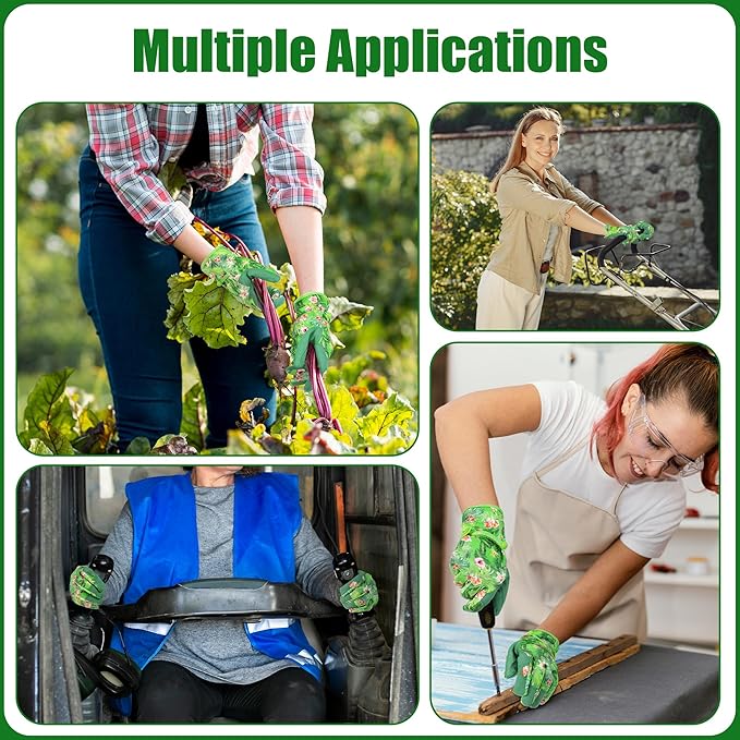 HANDLANDY Women Safety Work Gloves Utility Touch Screen Working Grip Glove for Yardwork Gardening Breathable Mechanic Gloves