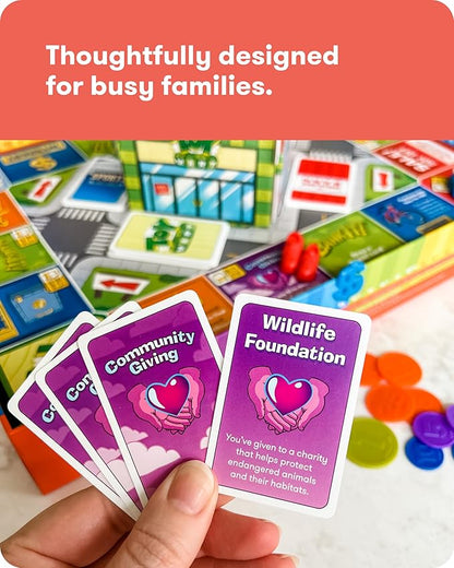 SimplyFun BankIt! - Money Game for Kids - Learn to Save, Spend, Donate, Earn Bank Interest and More - Game for Kids Ages 8 and Up, 1 to 4 Players