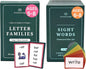 650 Phonics and Sight Words | Ages 5-8 | Boost Reading Ability | 250 Flashcards | Kindergarten 1st 2nd Grade | Beginning to Advanced Words | Brainstrong Premium 2 Box Set