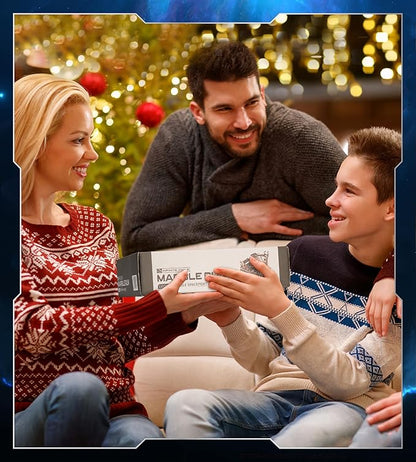 ROBOTIME Motorized Wooden Puzzles for Adults - 3D Puzzles for Adults LGC01 Marble Spaceport - Wooden Marble Run Model to Build - Space/STEM/Engineering Gift