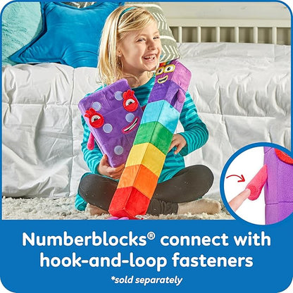 hand2mind Numberblock Six Playful Pal, Plush Figure Toys, Numbers for Toddlers, Preschool Math Learning Toys, Stuffed Animal Plushies, Counting Blocks, Soft Stuffies, Kids Birthday Gifts