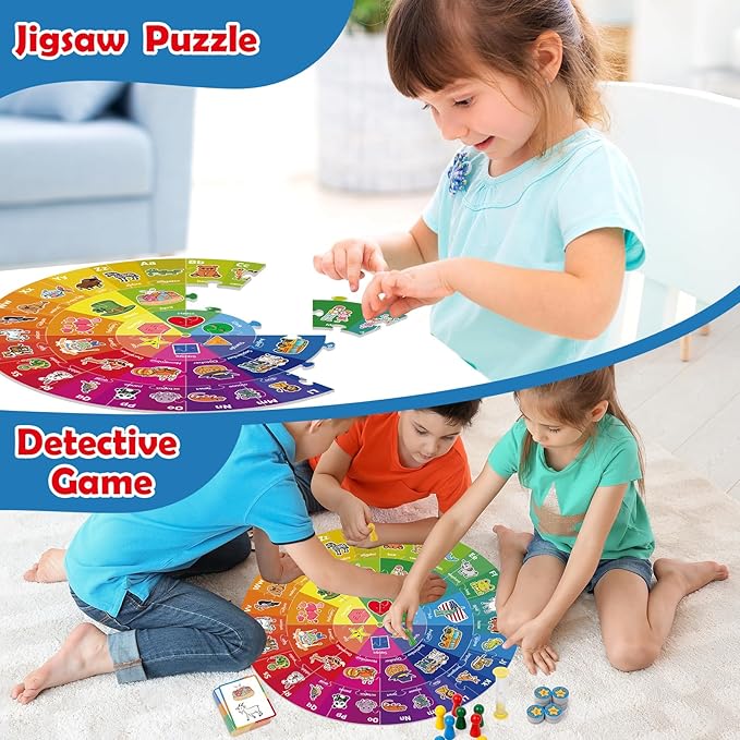 Floor Puzzle,Jigsaw Puzzles,Animal Puzzle for Kids,Alphabet Learning Toys,ABC Letter Games for Kindergarten,Memory Matching Game,Family Board Game,Toddler Educational Toys,Preschool Activities