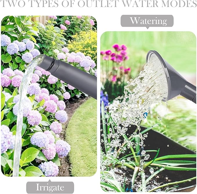 2 Gallon Watering Can for Indoor Plants, Garden Watering Cans for Outdoor Plant House Flower, Modern Plant Watering Can Large Long Spout with Sprinkler Head