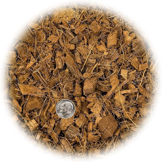 Premium Coconut Husk Chips and Fibers Mix for Orchids, Houseplant, Monstera and Fiddle Leaf Fig by GARDENERA (4 Quart Bag)