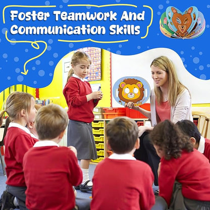 Giant Mask Flash Cards,Fruits Role Character Animal Letter Flashcards for Toddlers,Gift for Toddler Learning Games Preschool Kindergarten Classroom Must Haves Learning Resources Toys Educational Games