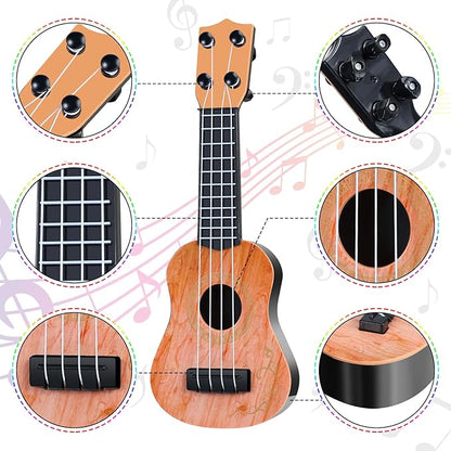3 Pcs Toy Ukulele Guitar for Kids Mini Ukulele Kids Toy Classical Musical Instrument Guitar Baby Cute Developmental Educational