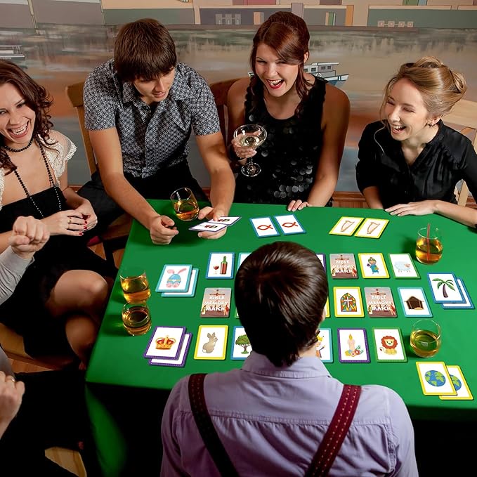 gisgfim 50 Pairs Memory Matching Game Bible Concentration Memory Card Games for Kids Educational A Fun & Fast Christian Bible VBS 2025 Easter Biblical Theme Matching Games