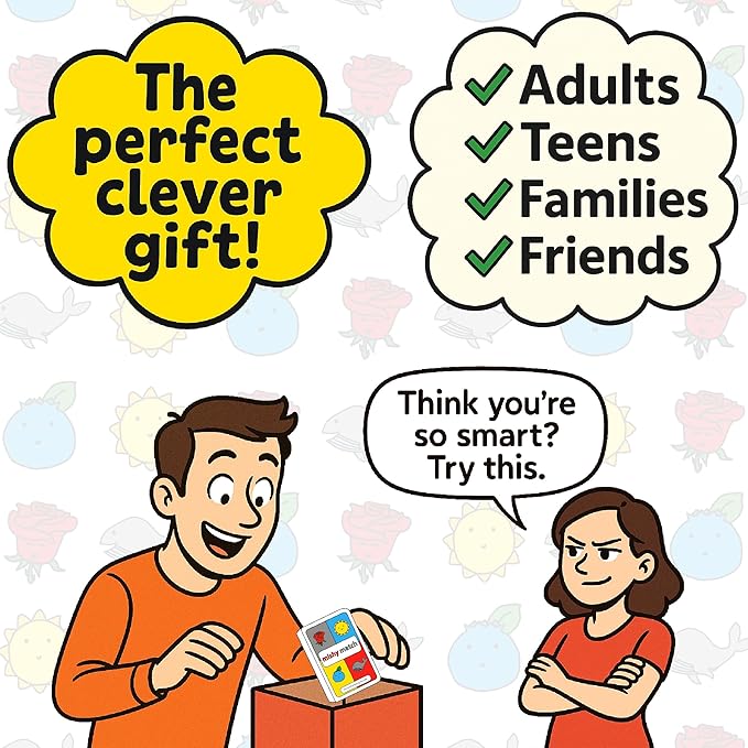 Mishy Match Award-Winning Card Game for Adults & Teens - Hilarious Brain-Melting Party Game - Silly Gifts for Adults & Teens - Mensa Games - Funny Card Games