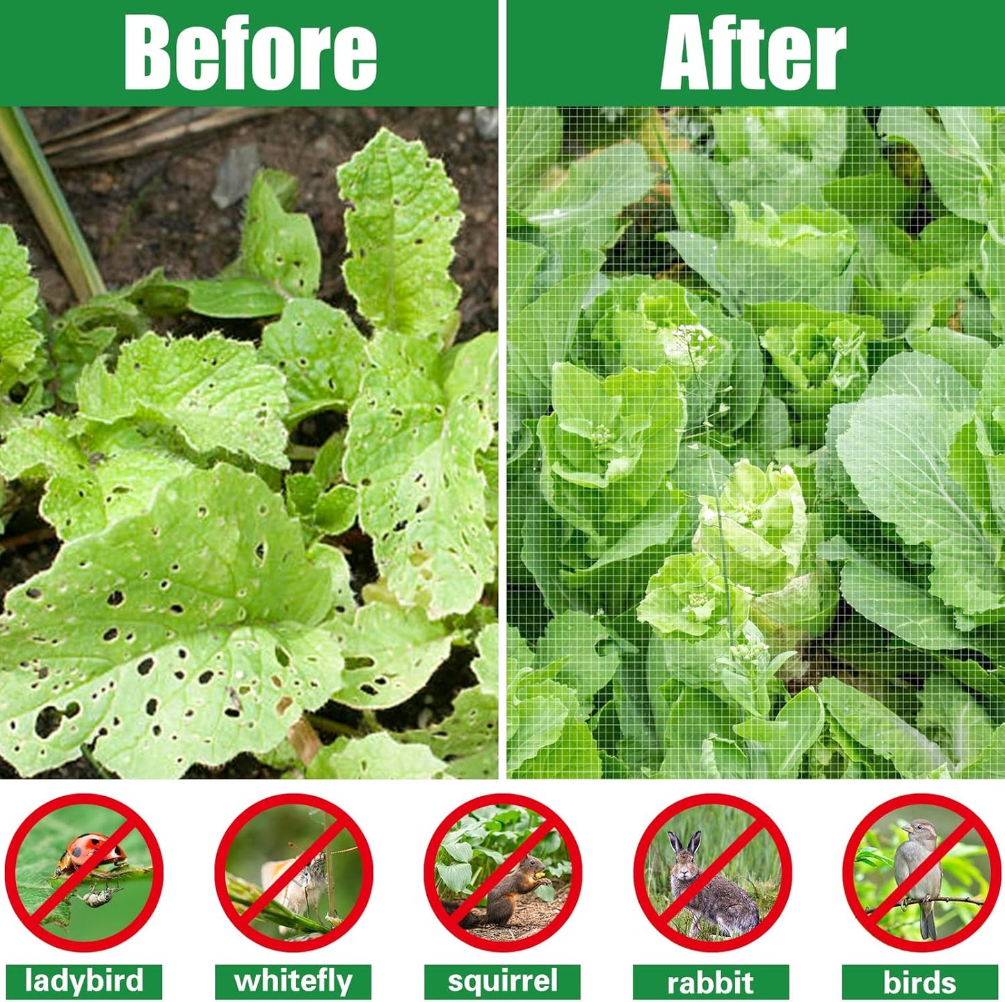 SnugNiture 3 Pack Garden Netting 10x34FT Ultra Fine Mesh Mosquito Netting Plant Covers, White Bird Netting Barrier Greenhouse Row Cover Protect Fruits Flower Vegetables from Birds Deer & Squirrels