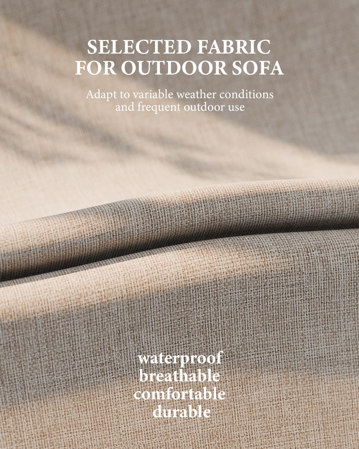 ZANDOR Aluminum Outdoor Patio Furniture - 1 Pcs 3-Seat and Coffee Table, All-Weather Metal Modern Outside Furniture with Washable Thick Cushion for Garden/Backyard/Porch, Grey