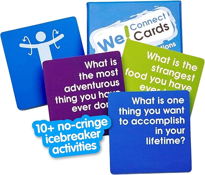 We! Connect Cards – Conversation Starter Game for Team Building, Office Icebreakers, and Adult Group Activities – Designed for Work, Employee Connections, and Engagement – Featured by TEDx 60 Cards